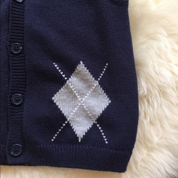 Gymboree Navy Blue Button Down Sweater Vest - Picture 2 of 5